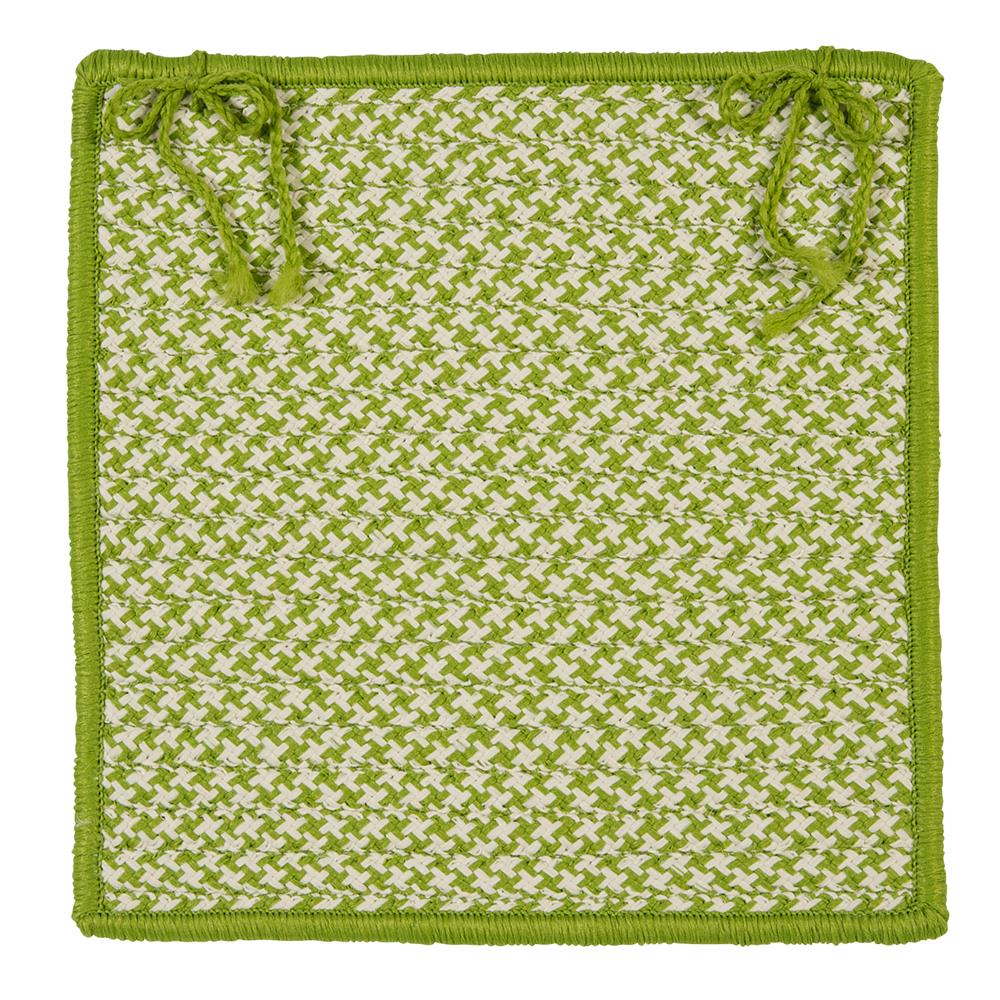 Colonial Mills OT69A015X015S Outdoor Houndstooth Tweed - Lime Chair Pad (set 4)